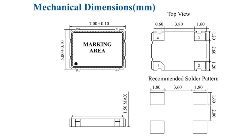 HXO-36B晶振尺寸圖 HXO-36B晶振尺寸圖